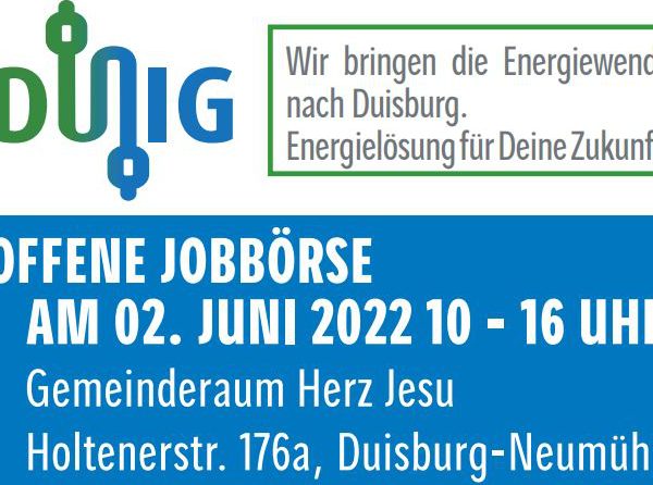 Offene Jobbörse, 02. Juni 2022 10 - 16 Uhr, Duisburg-Neumühl